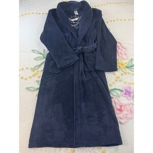 Joe Boxer‎ Navy Fleece Robe Kids Size 10 12 Large Flame Resistant Character